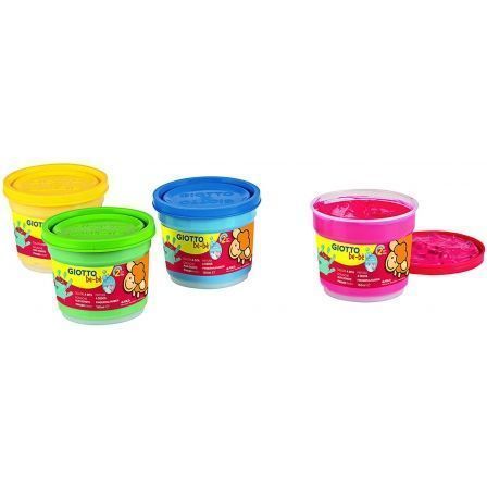 GIOTTO Pack de 4 Botes de Pintura a Dedos Be-bè de 150 g